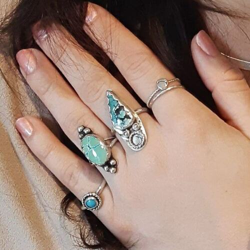 handmade Argentium Silver statement rings