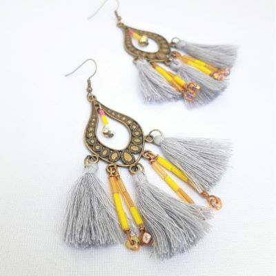 hippie style tassel earrings
