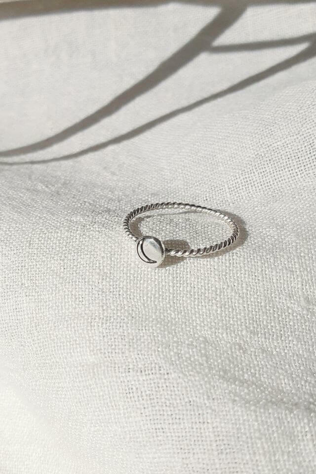 Imperfect Moon Silver Ring