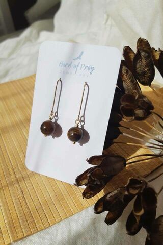 Adeline Tiger Eye Earrings