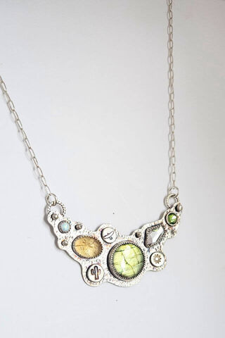 Desert Dreamer Multi-Gemstone Necklace – Handmade in Argentium Silver