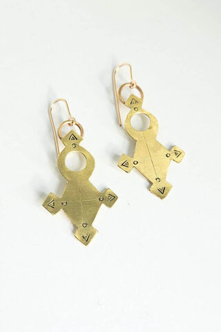 Southern Cross Earrings in Brass