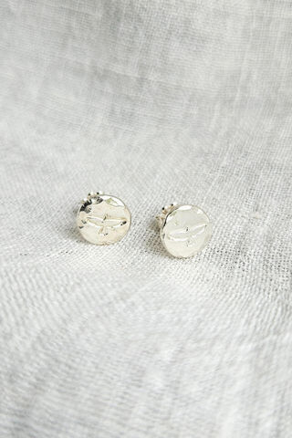 Freebird Argentium Silver Bird Stud Earrings