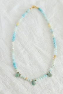 Facetted Amazonite Teardrop Necklace