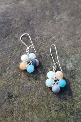 Calypso Pentagram Amazonite Earrings