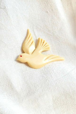 Vintage Dove Bird Brooch