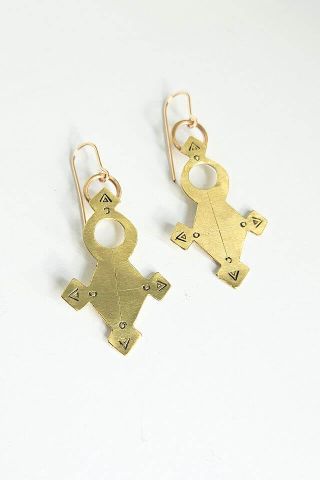 Southern Cross Earrings in Brass